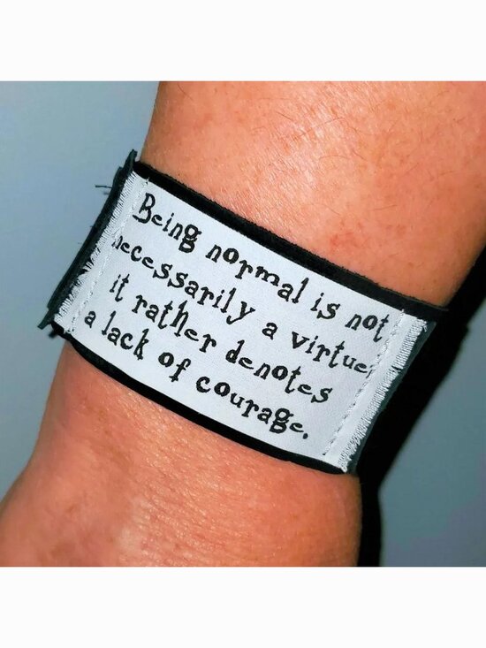 Hand Crafted Jewelry - Black Leather Cuff Bracelet Practical Magic Quote Jewelry Gift Inspirational